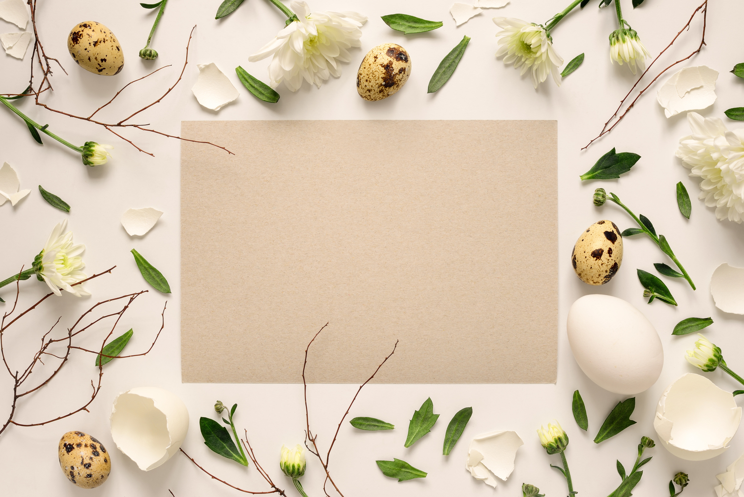 Easter floral background